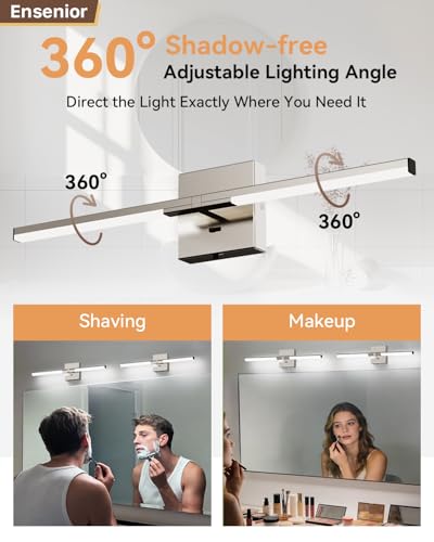 24" Brushed Nickel Modern Bathroom Vanity Lights