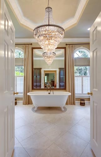 French Empire Crystal Chandelier for Entryway 12 Lights