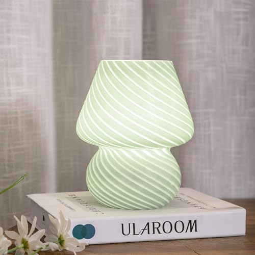USB Plug in Mushroom Lamp Small Bedside Table Lamp with 3 Temperature LED Bulb