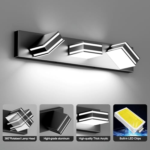 LED Modern Bathroom Vanity Lights Black 3