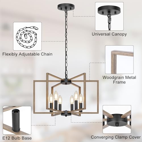 6 Light Farmhouse Chandelier