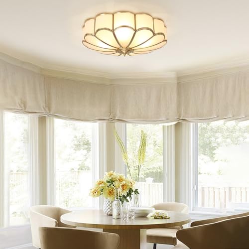 18 Inch Brass Flush Mount Ceiling Light