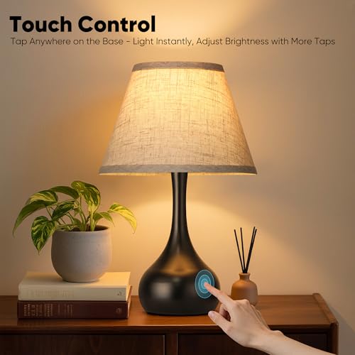 Touch Table Lamp for Bedroom Set of 2 (2 Count)