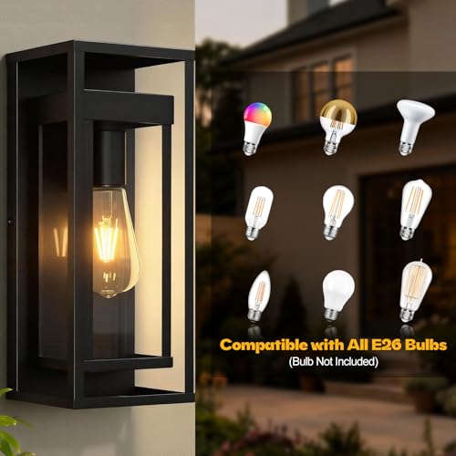 15" Outdoor Wall Lights 2 Pack Large Exterior Lighting Fixtures (2 Count)