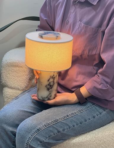 Marble Lamp 10 Inch Natural Stone Modern Luxury Decor Lamp