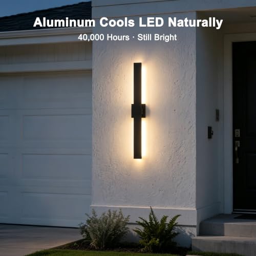 Aluminum 32 in Long Outdoor Wall Light Fixture