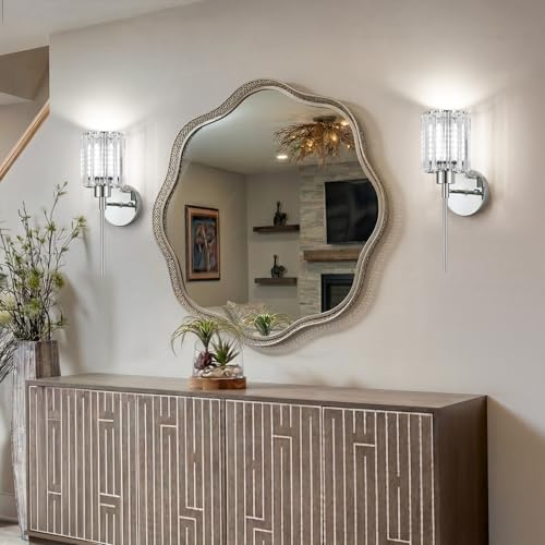 2 Pack Crystal Battery Operated Wall Sconces (2 Count)