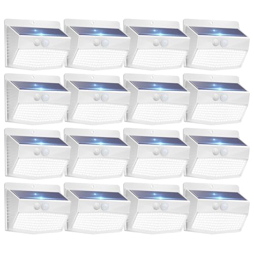 16 Pack Solar Motion Sensor Lights Outdoor Waterproof with 3 Modes (16 Count)