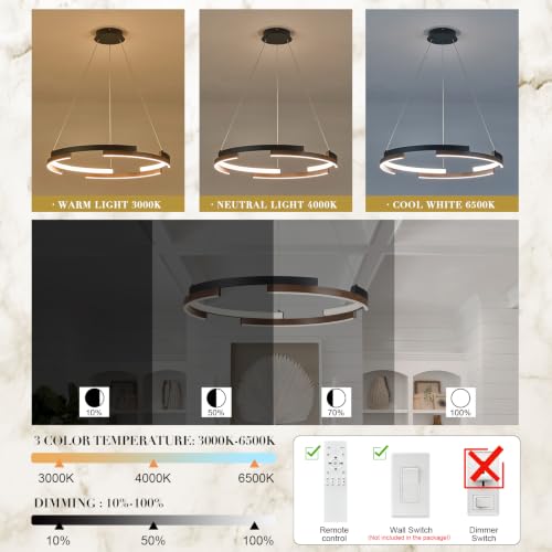 Modern LED Ring Chandeliers