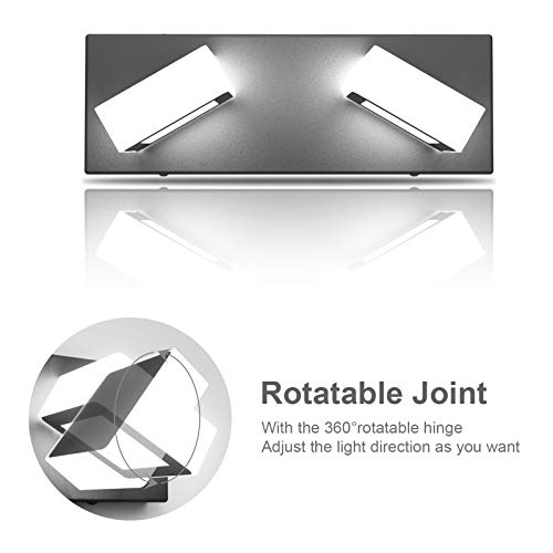 2 Lights Black Modern Bathroom Vanity Light Acrylic LED Modern Black Bathroom Wall Lighting Fixtures