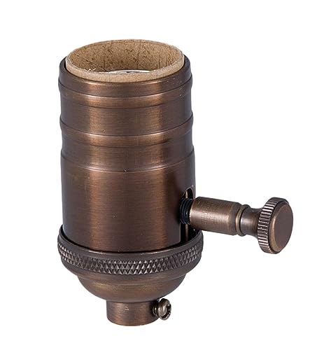 Edison Size Full Dimmer Socket in Bronze Finish