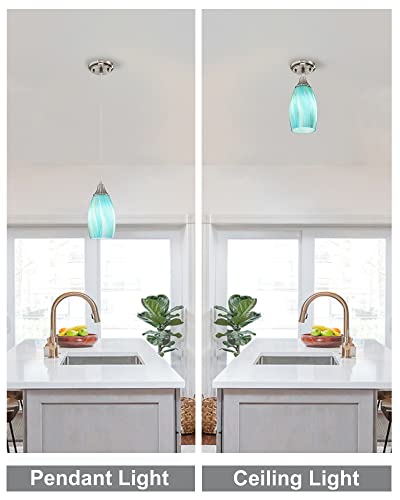 Mini Art Glass Pendant Lights Kitchen Island