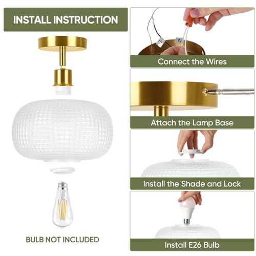 Modern Semi Flush Mount Ceiling Light for Flat and Sloped Ceiling