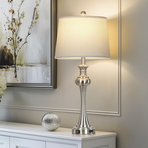 28.75" Silver Table Lamps for Living Room