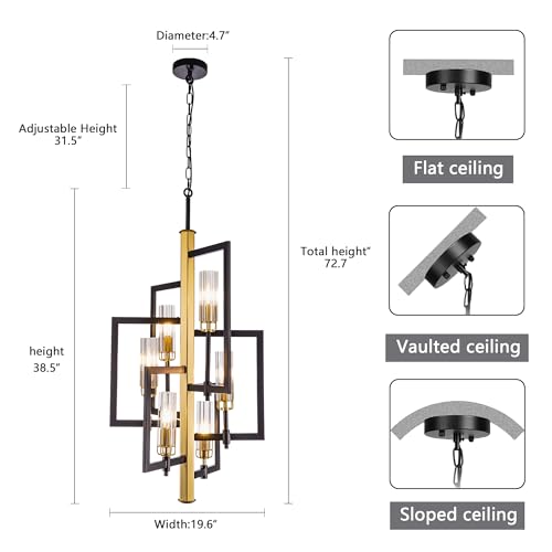 Black Gold Chandelier Light