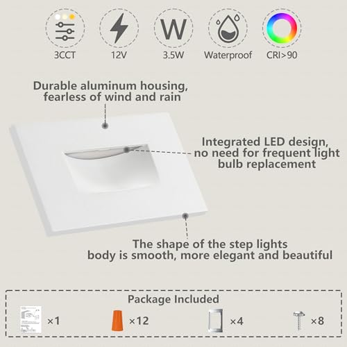 Step Lights LED Indoor Stair Lights (4 Count)