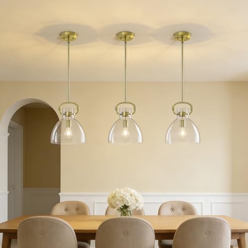 9.8'' Glass Pendant Lights for Kitchen Island