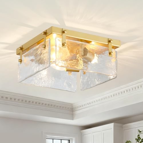 Close to Ceiling Light Fixture Gold Chandelier Modern Farmhouse Flush Mount Ceiling 3