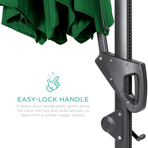 10ft Solar LED Cantilever Patio Umbrella