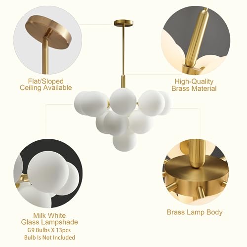 23.6in Mid Century Modern Chandelier 13