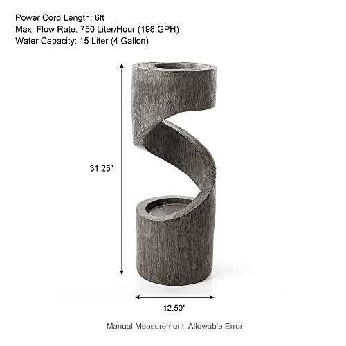 Outdoor Water Fountain with LED Light
