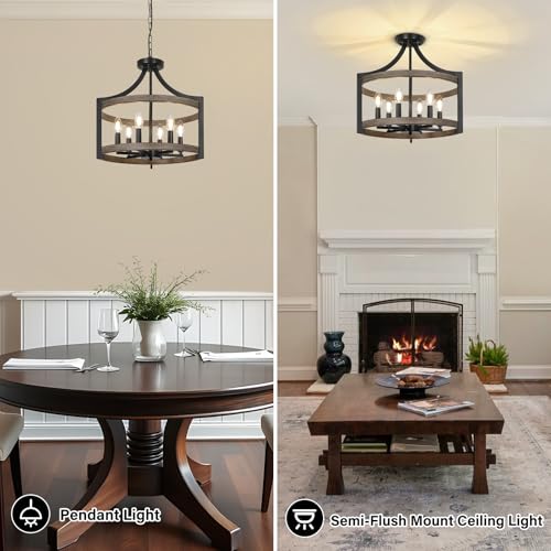 6 Light Farmhouse Chandelier