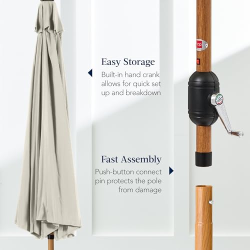 10ft Solar Market Patio Umbrella w