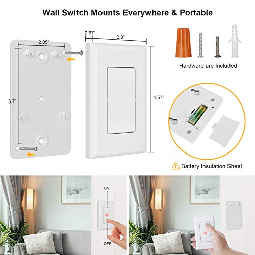 3 Way Wireless Light Switch Kit with Receiver