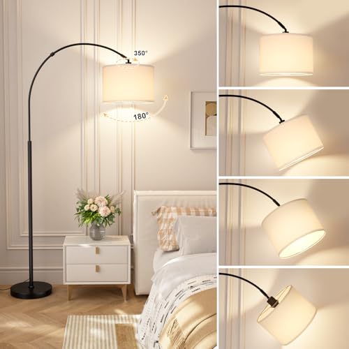 Dimmable Arc Floor Lamp with Remote