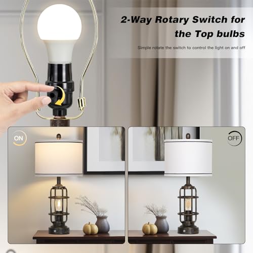 26" Vintage Industrial Table Lamps Set of 2 (2 Count)