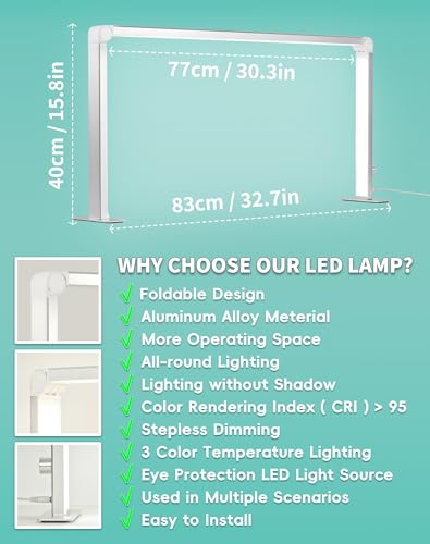Foldable Half Moon Light for Nail Desk