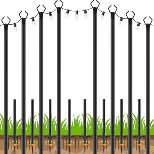 8 Pack String Light Poles