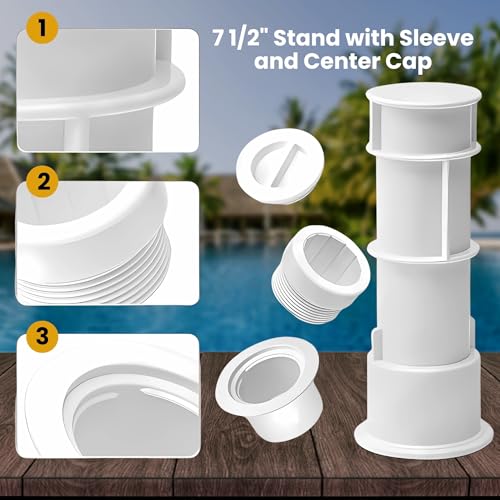 Heavy Duty Pro Premium Swimming Pool Umbrella Stand with Sleeve and Center Cap
