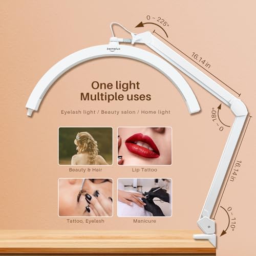 LED Half Moon Light with Desk Clamp