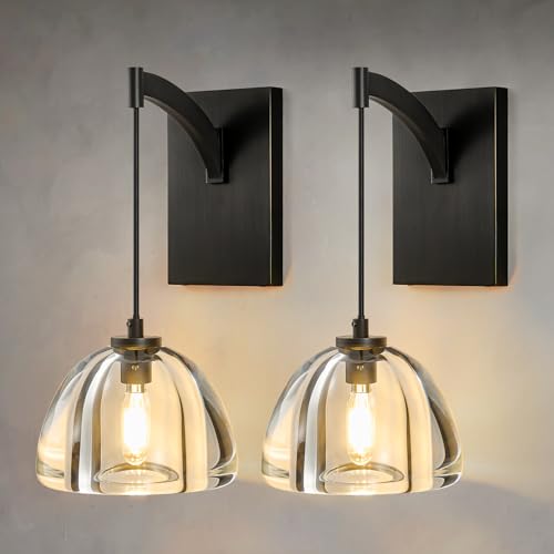 Crystal Brass Dome Wall Sconce (2 Count)