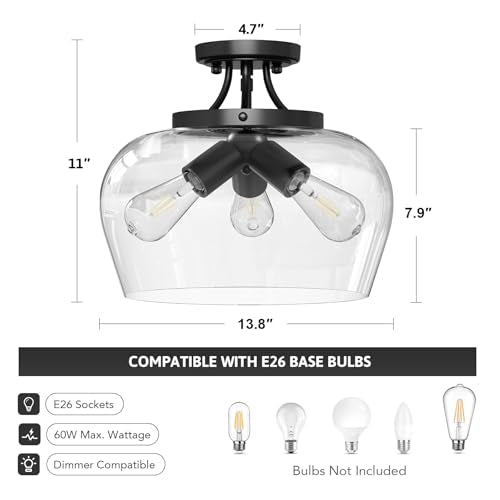 Semi Flush Mount Ceiling Light