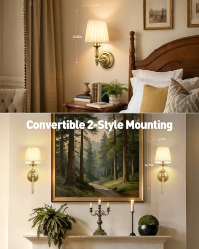10000mAh Battery Operated Wall Sconce Set of 2 (2 Count)