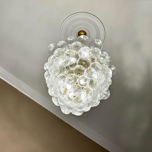 Bubble Ball Swirled Glass Chandelier Large