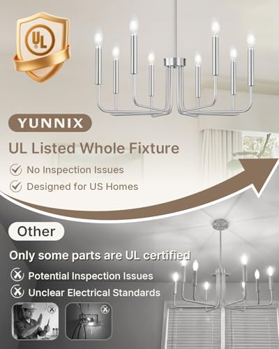 8 Light Brushed Nickel Chandelier