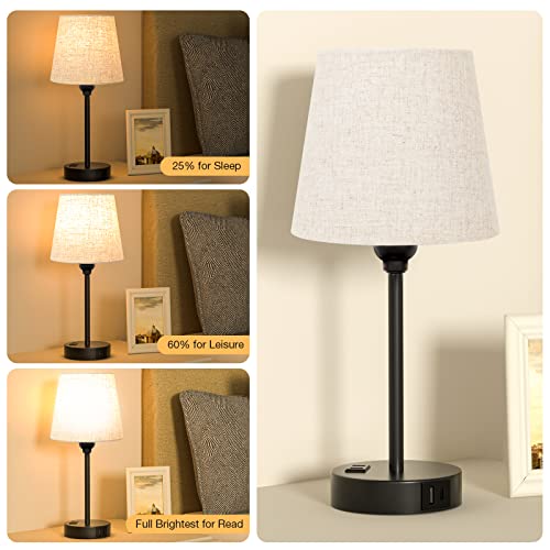 Bedside Table Lamps Set 2 for Bedroom (2 Count)