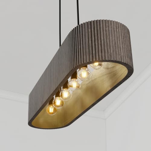White Washed Wood Chandelier