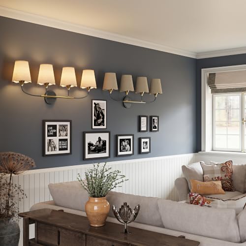 Bathroom Light Fixtures Over Mirror (Black Gold / 4 Light)