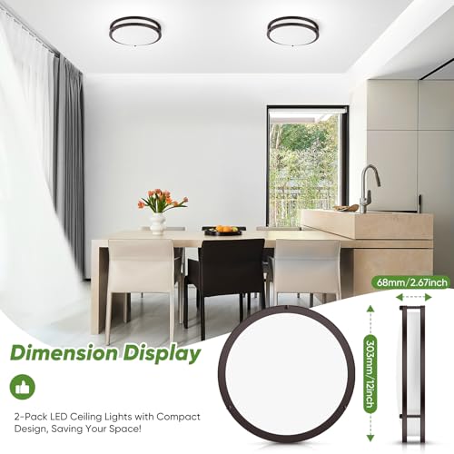 2 Pack 36W LED Ceiling Lights (2 Count)