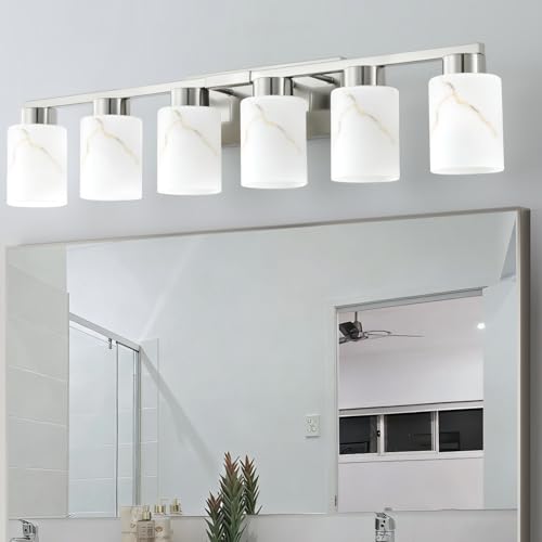 6 Light Bathroom Light Fixtures (6 Count)