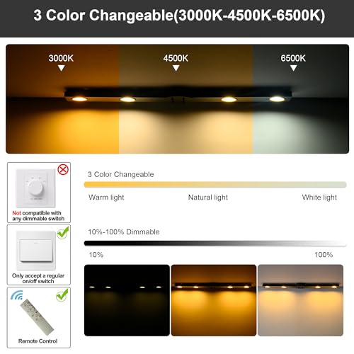 32 Inch Modern Dimmable Track Lighting with Remote