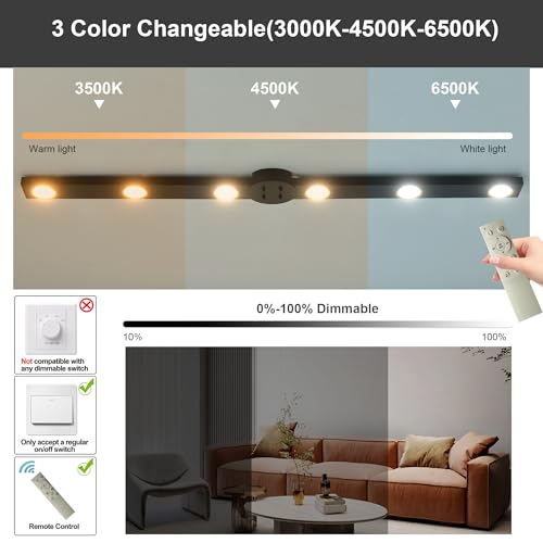 47 Inch Modern Ceiling Light (6 Count)