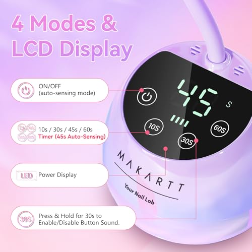 Cordless Gooseneck UV Nail Lamp for Gel