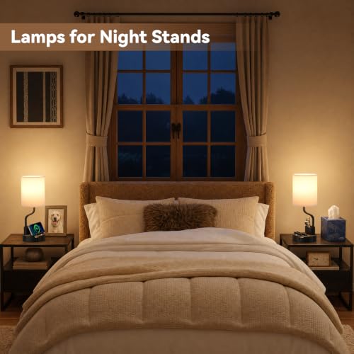 Bedside Lamps for Bedroom Set of 2 (2 Count)