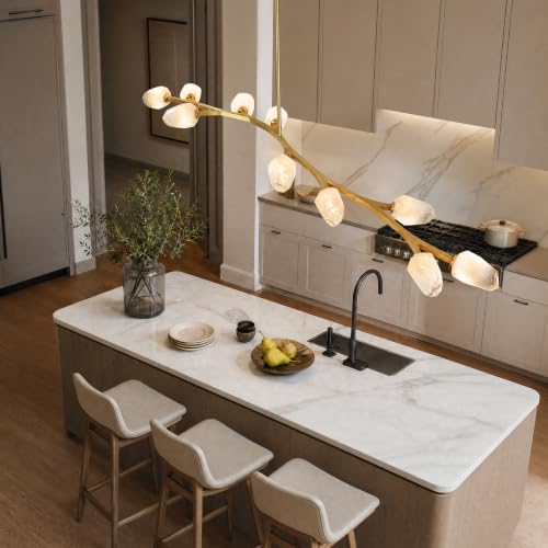 Modern Gold Linear Long Chandelier
