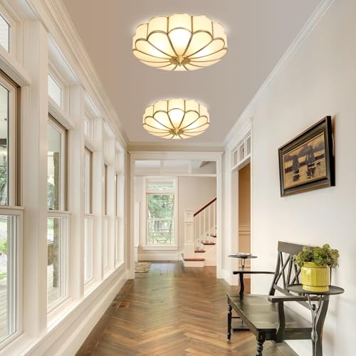 Mid Century Modern Brass Ceiling Light Fixture